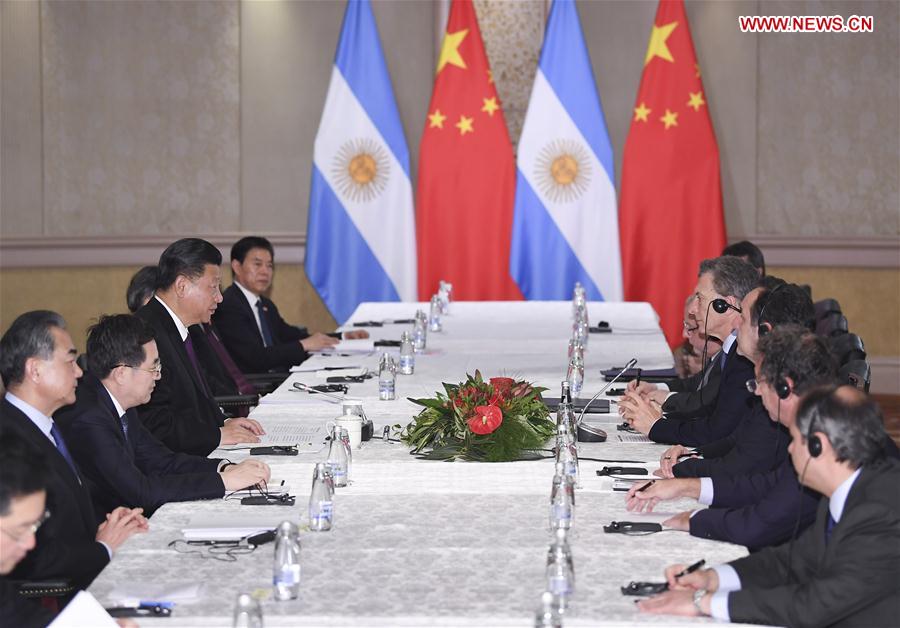 SOUTH AFRICA-JOHANNESBURG-CHINA-XI JINPING-ARGENTINA-MACRI-MEETING