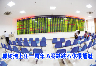 郭樹清上任一周年 A股跌跌不休很尷尬