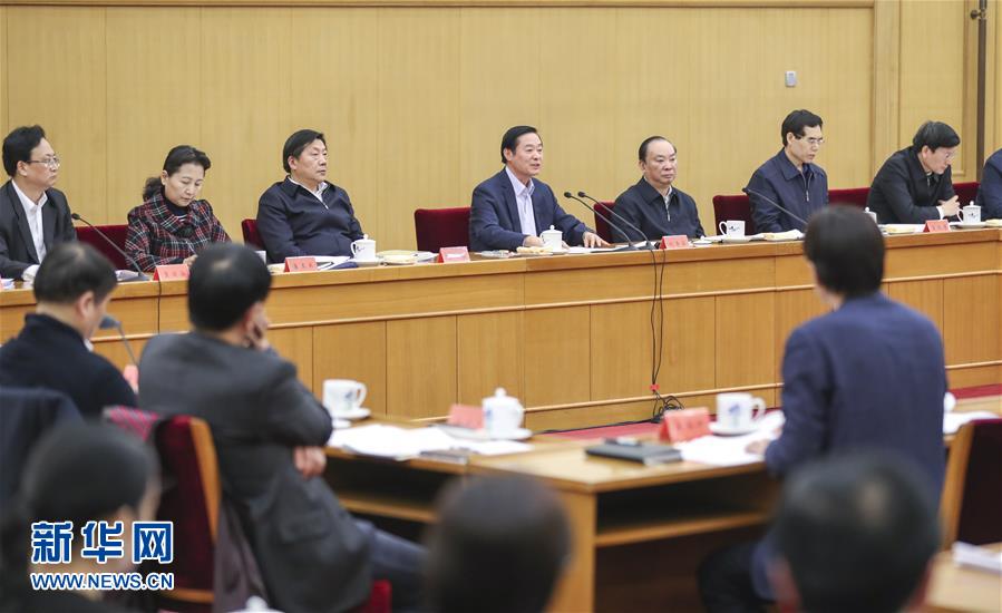 3月17日，中共中央政治局委員、中央書記處書記、中宣部部長劉奇葆在北京出席中華優(yōu)秀傳統(tǒng)文化傳承發(fā)展工作座談會。 新華社記者丁林?jǐn)z