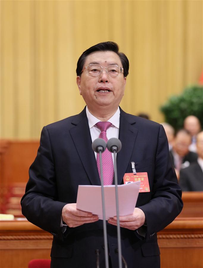 （兩會(huì)·人大閉幕）（1）張德江主持閉幕會(huì)并講話(huà)