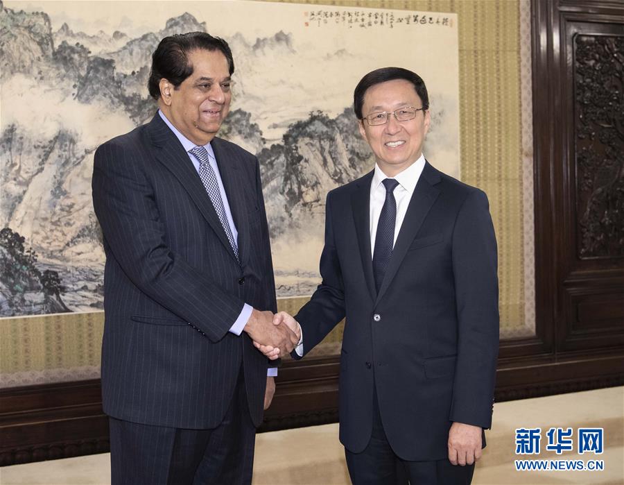 (時政)韓正會見新開發銀行行長卡馬特