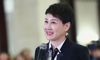 全國政協委員張凱麗在“委員通道”接受采訪