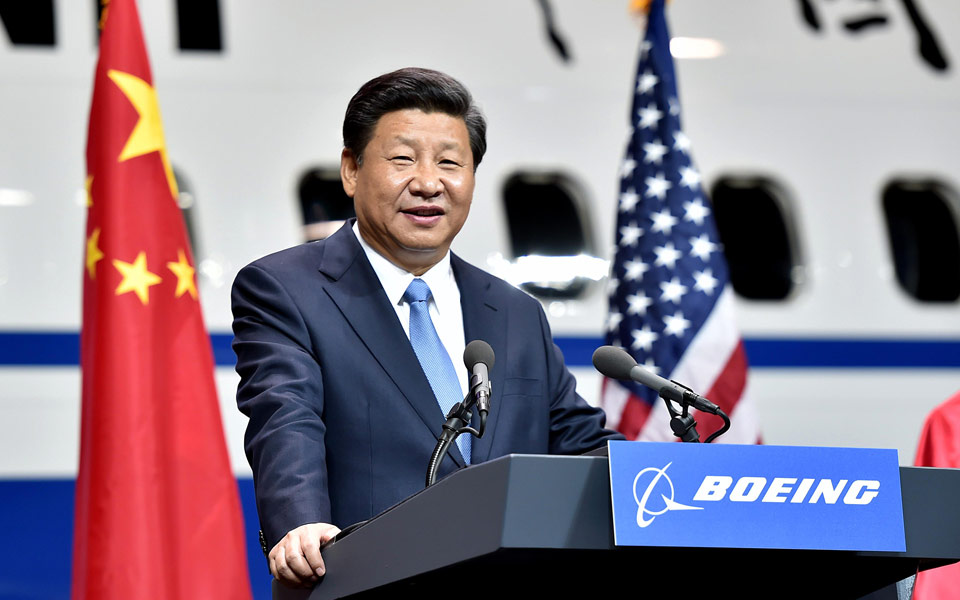 習(xí)近平參觀波音公司商用飛機制造廠